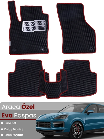 PORSCHE CAYENNE COUPE (2018-2024) Uyumlu EVA Paspas Tam Set–Araca Özel,Oto Paspas ürün görseli 1