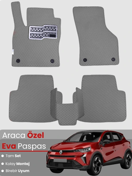 RENAULT CAPTUR 3 (2024-2025) Uyumlu EVA Paspas Tam Set–Araca Özel,Oto Paspas ürün görseli 1