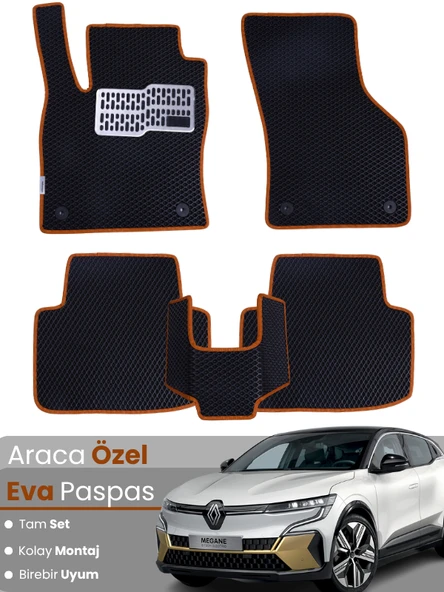 RENAULT MEGANE E-TECH ELEKTRİKLİ (2022-2025) Uyumlu EVA Paspas Tam Set–Oto Paspas,Araca Özel ürün görseli 1