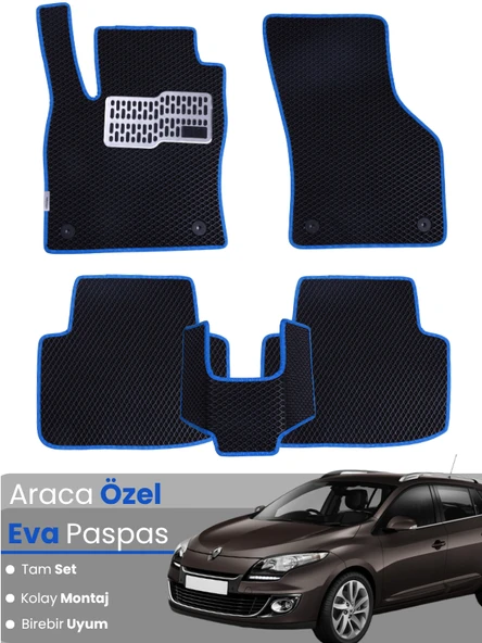 RENAULT MEGANE 3 STATİON WAGON (2008-2016) Uyumlu EVA Paspas Tam Set–Oto Paspas,Araca Özel ürün görseli 1