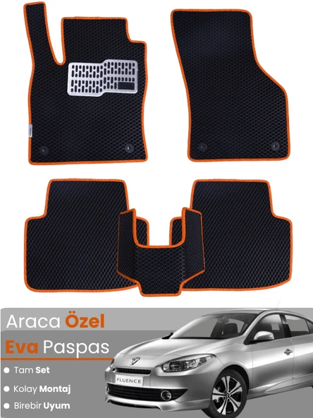 RENAULT FLUENCE (2009-2014) Uyumlu EVA Paspas Tam Set–Oto Paspas,Araca Özel ürün görseli 1
