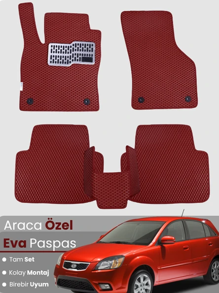 KİA RİO HATCHBACK (2005-2011) Uyumlu EVA Paspas Tam Set–Araca Özel,Kolay Montaj,Su Geçirmez ürün görseli 1
