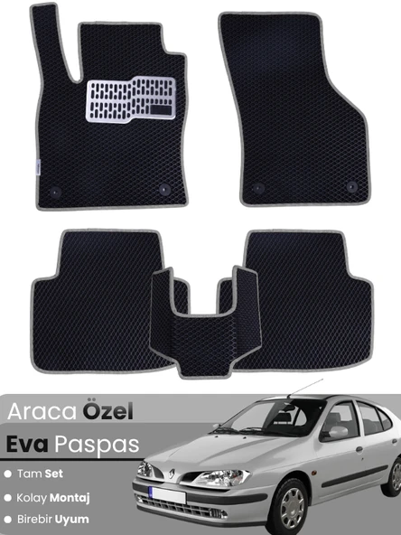 RENAULT MEGANE 1 (1995-2002) Uyumlu EVA Paspas Tam Set–Oto Paspas,Araca Özel ürün görseli 1