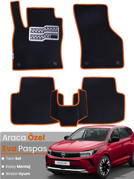OPEL GRANDLAND (2024-2025) Uyumlu EVA Paspas Tam Set–Araca Özel,Kolay Montaj,Oto Paspas ürün görseli 1
