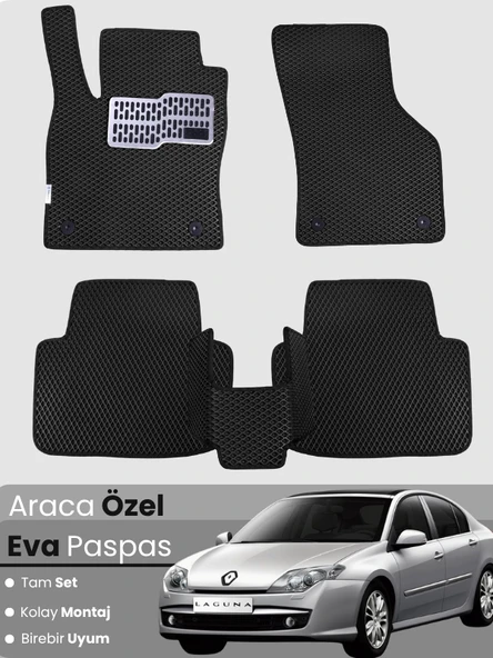 RENAULT LAGUNA 3 (2008-2015) Uyumlu EVA Paspas Tam Set–Oto Paspas,Araca Özel ürün görseli 1