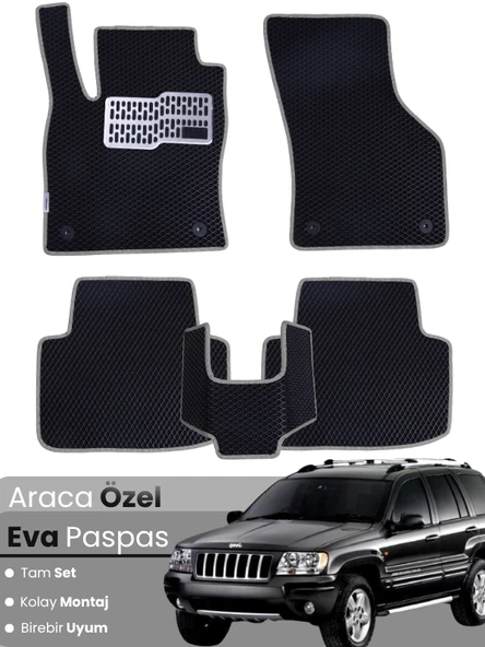 JEEP GRAND CHEROKEE (1999-2005) Uyumlu EVA Paspas Tam Set–Araca Özel,Kolay Montaj,Su Geçirmez ürün görseli 1