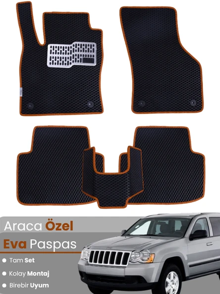 JEEP GRAND CHEROKEE (2005-2010) Uyumlu EVA Paspas Tam Set–Araca Özel,Kolay Montaj,Su Geçirmez ürün görseli 1