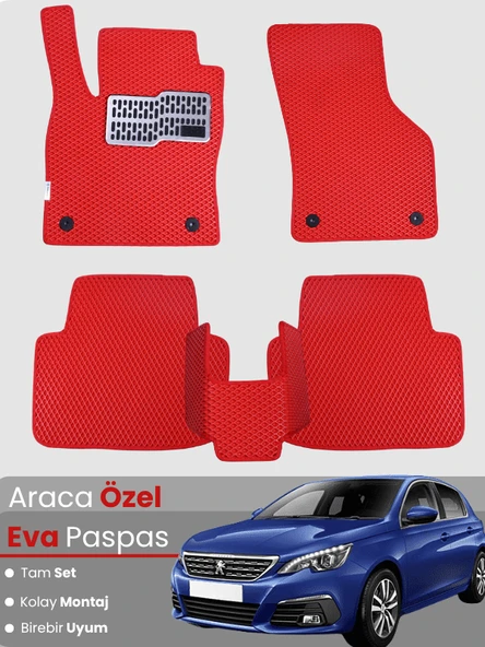 PEUGEOT 308 (2013-2022) Uyumlu EVA Paspas Tam Set–Araca Özel,Oto Paspas,Kolay Montaj ürün görseli 1