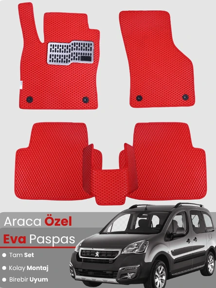 PEUGEOT PARTNER (2008-2018) Uyumlu EVA Paspas Tam Set–Araca Özel,Oto Paspas ürün görseli 1