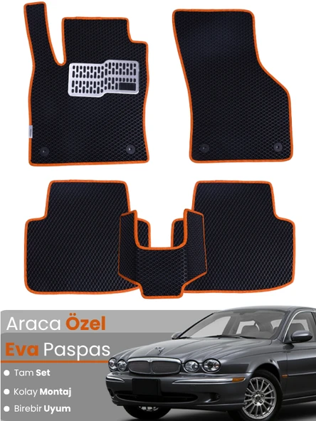 JAGUAR X TYPE (2001-2009) Uyumlu EVA Paspas Tam Set–Araca Özel,Kolay Montaj,Su Geçirmez ürün görseli 1