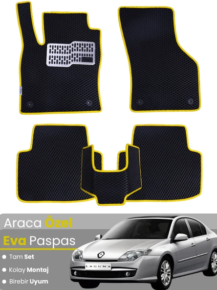 RENAULT LAGUNA 3 (2008-2015) Uyumlu EVA Paspas Tam Set–Oto Paspas,Araca Özel ürün görseli 1