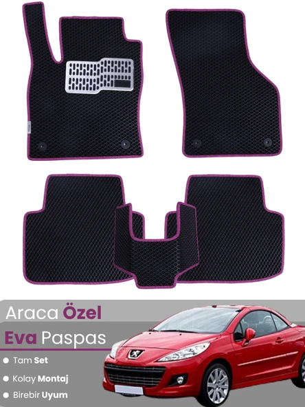 PEUGEOT 207 COUPE (2006-2014) Uyumlu EVA Paspas Tam Set–Araca Özel,Oto Paspas,Kolay Montaj ürün görseli 1