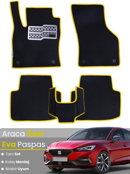SEAT LEON HYBRİD (2020-2024) Uyumlu EVA Paspas Tam Set–Oto Paspas,Araca Özel,Kolay Montaj ürün görseli 1