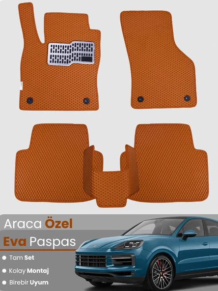 PORSCHE CAYENNE COUPE (2018-2024) Uyumlu EVA Paspas Tam Set–Araca Özel,Oto Paspas ürün görseli 1