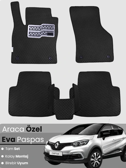 RENAULT CAPTUR 1 (2013-2019) Uyumlu EVA Paspas Tam Set–Araca Özel,Oto Paspas ürün görseli 1