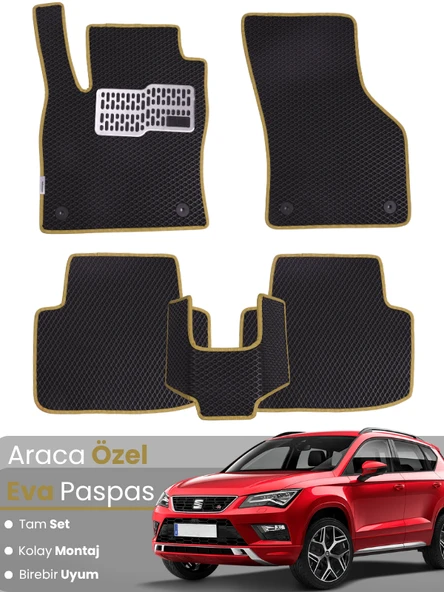 SEAT ATECA (2016-2020) Uyumlu EVA Paspas Tam Set–Oto Paspas,Araca Özel,Kolay Montaj ürün görseli 1