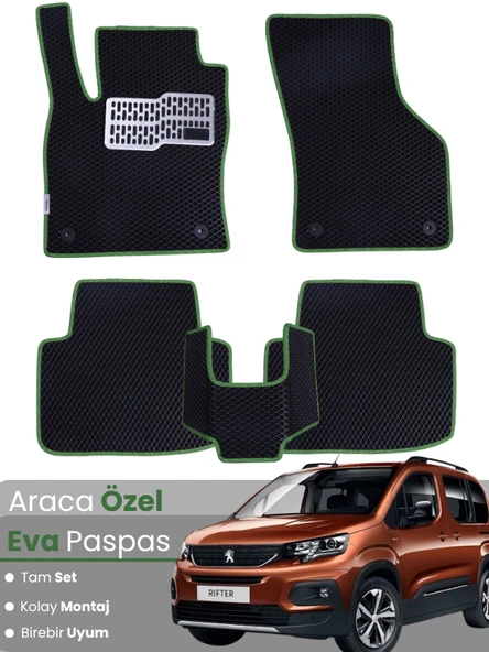 PEUGEOT RİFTER (2018-2025) Uyumlu EVA Paspas Tam Set–Araca Özel,Oto Paspas ürün görseli 1