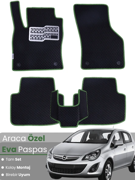OPEL CORSA D (2006-2014) Uyumlu EVA Paspas Tam Set–Araca Özel,Kolay Montaj,Oto Paspas ürün görseli 1