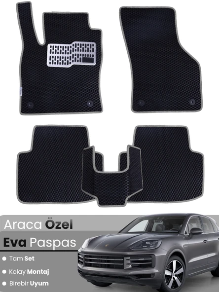 PORSCHE CAYENNE (2018-2024) Uyumlu EVA Paspas Tam Set–Araca Özel,Oto Paspas ürün görseli 1