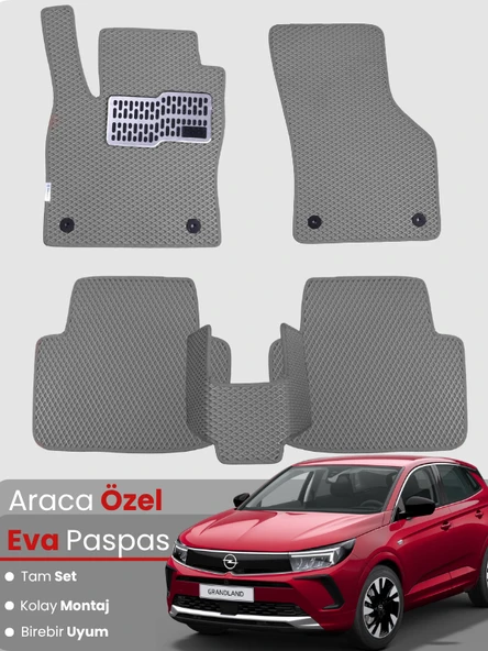 OPEL GRANDLAND (2024-2025) Uyumlu EVA Paspas Tam Set–Araca Özel,Kolay Montaj,Oto Paspas ürün görseli 1