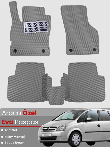 OPEL MERİVA A (2003-2010) Uyumlu EVA Paspas Tam Set–Araca Özel,Oto Paspas,Kolay Montaj ürün görseli 1