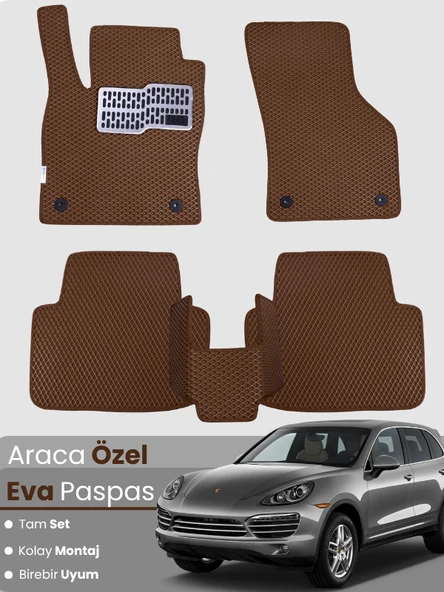 PORSCHE CAYENNE (2002-2010) Uyumlu EVA Paspas Tam Set–Araca Özel,Oto Paspas ürün görseli 1