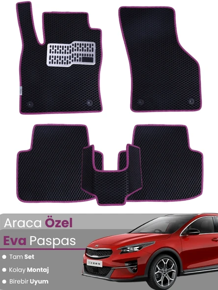 KİA XCEED (2019-2025) Uyumlu EVA Paspas Tam Set–Araca Özel,Kolay Montaj,Su Geçirmez ürün görseli 1