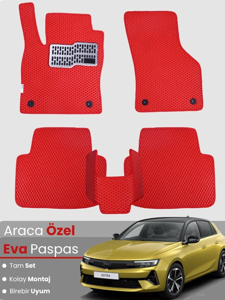 OPEL ASTRA L BENZİNLİ (2022-2025) Uyumlu EVA Paspas Tam Set–Araca Özel,Kolay Montaj ürün görseli 1