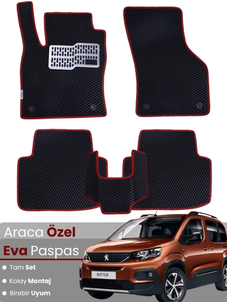 PEUGEOT RİFTER (2018-2025) Uyumlu EVA Paspas Tam Set–Araca Özel,Oto Paspas ürün görseli 1