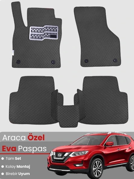 NİSSAN X-TRAİL (2014-2020) Uyumlu EVA Paspas Tam Set–Araca Özel,Kolay Montaj,Su Geçirmez ürün görseli 1