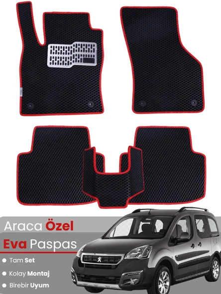 PEUGEOT PARTNER (2008-2018) Uyumlu EVA Paspas Tam Set–Araca Özel,Oto Paspas ürün görseli 1