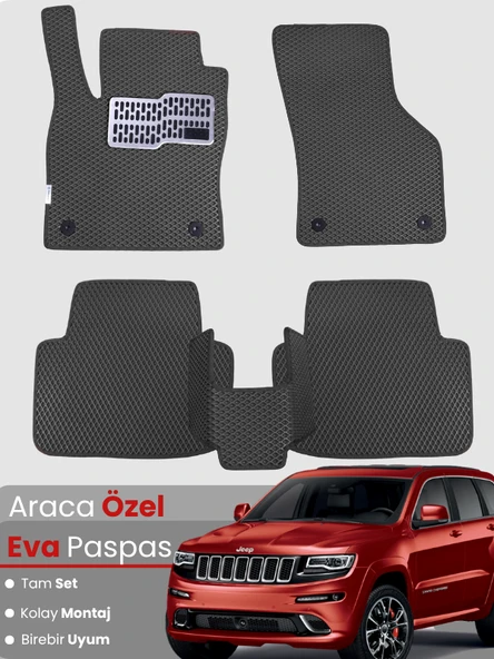 JEEP GRAND CHEROKEE (2011-2021) Uyumlu EVA Paspas Tam Set–Araca Özel,Kolay Montaj,Su Geçirmez ürün görseli 1