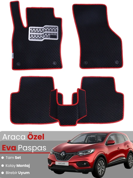 RENAULT KADJAR (2014-2022) Uyumlu EVA Paspas Tam Set–Oto Paspas,Araca Özel ürün görseli 1