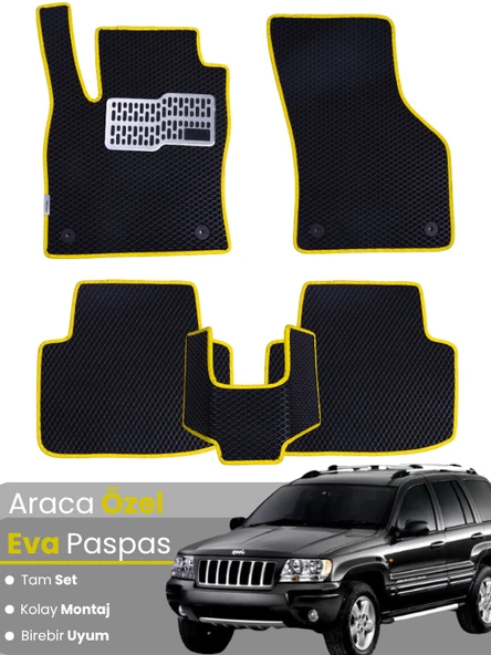 JEEP GRAND CHEROKEE (1999-2005) Uyumlu EVA Paspas Tam Set–Araca Özel,Kolay Montaj,Su Geçirmez ürün görseli 1