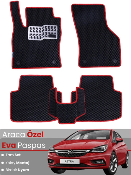 OPEL ASTRA K HATCHBACK (2015-2021) Uyumlu EVA Paspas Tam Set–Araca Özel,Kolay Montaj ürün görseli 1