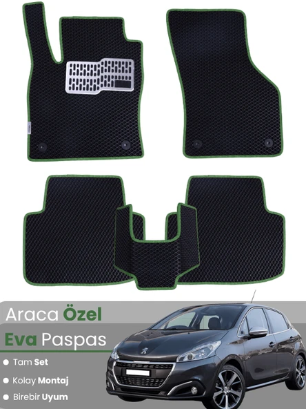 PEUGEOT 208 (2012-2019) Uyumlu EVA Paspas Tam Set–Araca Özel,Oto Paspas,Kolay Montaj ürün görseli 1