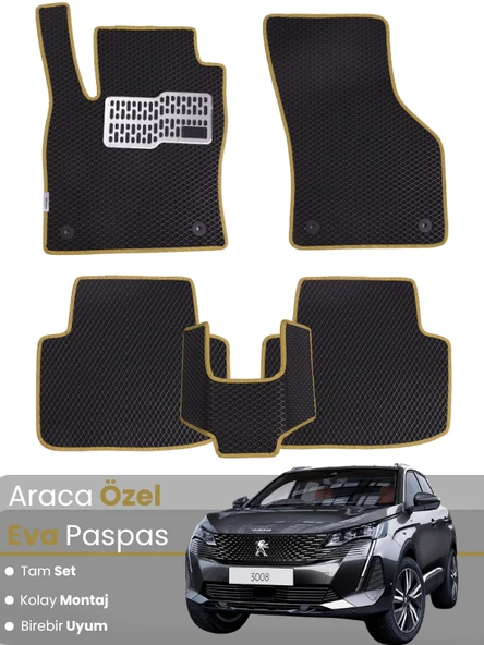 PEUGEOT 3008 (2020-2023) Uyumlu EVA Paspas Tam Set–Araca Özel,Oto Paspas ürün görseli 1