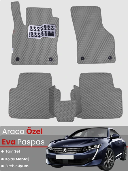 PEUGEOT 508 (2011-2019) Uyumlu EVA Paspas Tam Set–Araca Özel,Oto Paspas,Kolay Montaj ürün görseli 1