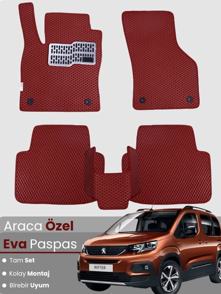 PEUGEOT RİFTER (2018-2025) Uyumlu EVA Paspas Tam Set–Araca Özel,Oto Paspas ürün görseli 1