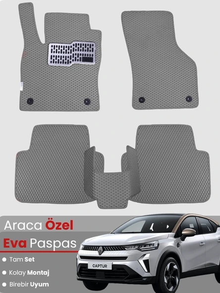 RENAULT CAPTUR 2 (2020-2023) Uyumlu EVA Paspas Tam Set–Araca Özel,Oto Paspas ürün görseli 1