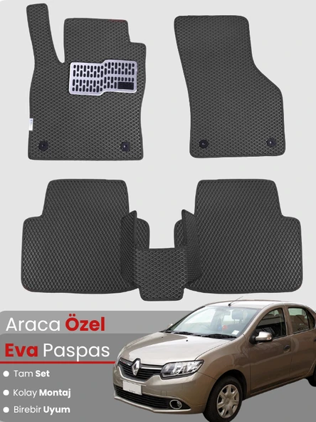RENAULT SYMBOL 3 (2013-2020) Uyumlu EVA Paspas Tam Set–Oto Paspas,Araca Özel,Kolay Montaj ürün görseli 1