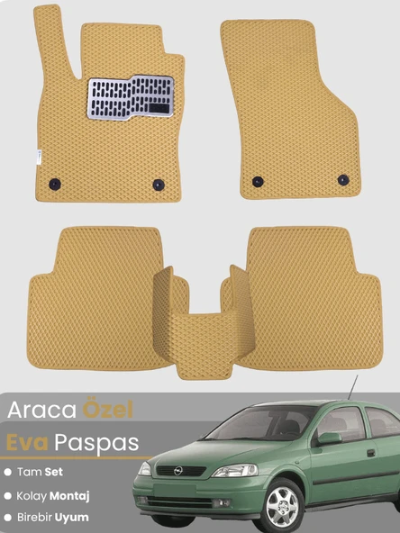 OPEL ASTRA G (1998-2004) Uyumlu EVA Paspas Tam Set–Araca Özel,Kolay Montaj,Su Geçirmez ürün görseli 1