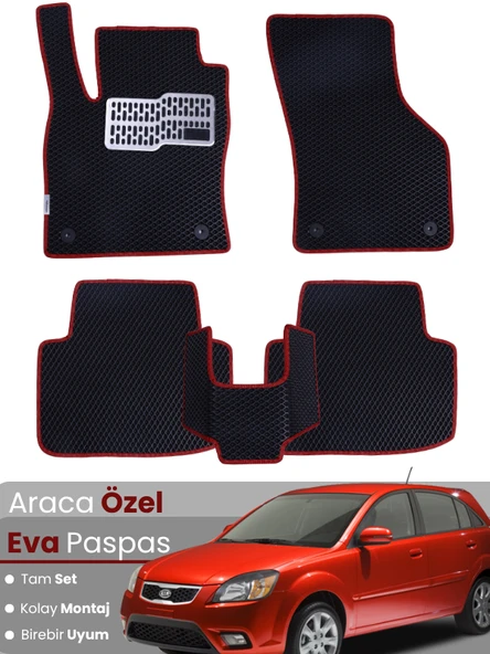 KİA RİO HATCHBACK (2005-2011) Uyumlu EVA Paspas Tam Set–Araca Özel,Kolay Montaj,Su Geçirmez ürün görseli 1