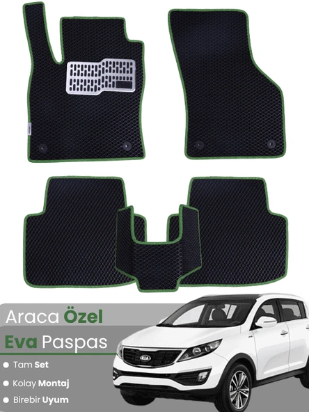 KİA SPORTAGE (2010-2015) Uyumlu EVA Paspas Tam Set–Araca Özel,Kolay Montaj,Su Geçirmez ürün görseli 1
