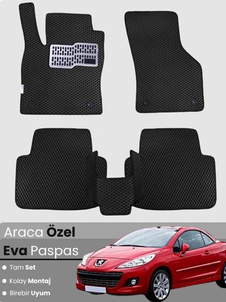 PEUGEOT 207 COUPE (2006-2014) Uyumlu EVA Paspas Tam Set–Araca Özel,Oto Paspas,Kolay Montaj ürün görseli 1