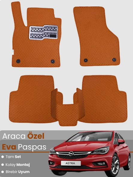 OPEL ASTRA K HATCHBACK (2015-2021) Uyumlu EVA Paspas Tam Set–Araca Özel,Kolay Montaj ürün görseli 1