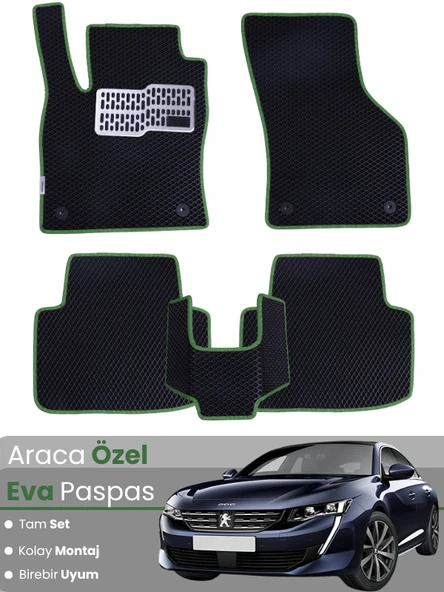 PEUGEOT 508 (2011-2019) Uyumlu EVA Paspas Tam Set–Araca Özel,Oto Paspas,Kolay Montaj ürün görseli 1