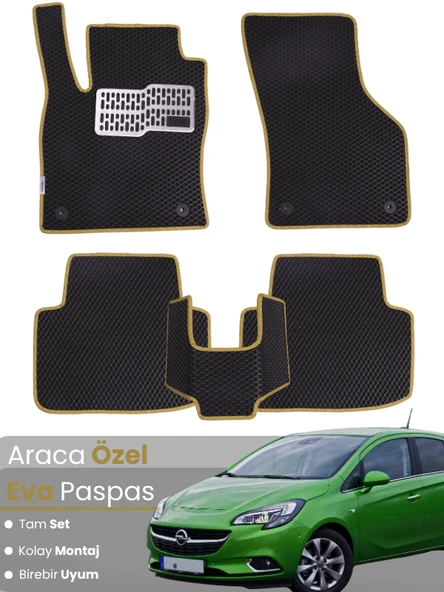 OPEL CORSA E (2014-2018) Uyumlu EVA Paspas Tam Set–Araca Özel,Kolay Montaj,Oto Paspas ürün görseli 1
