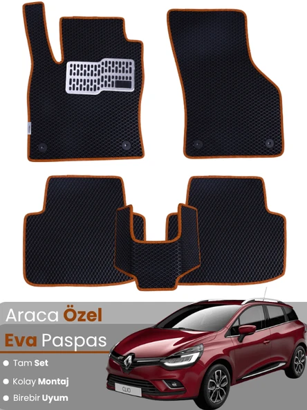 RENAULT CLİO 4 STATİON WAGON (2012-2019) Uyumlu EVA Paspas Tam Set–Oto Paspas ürün görseli 1