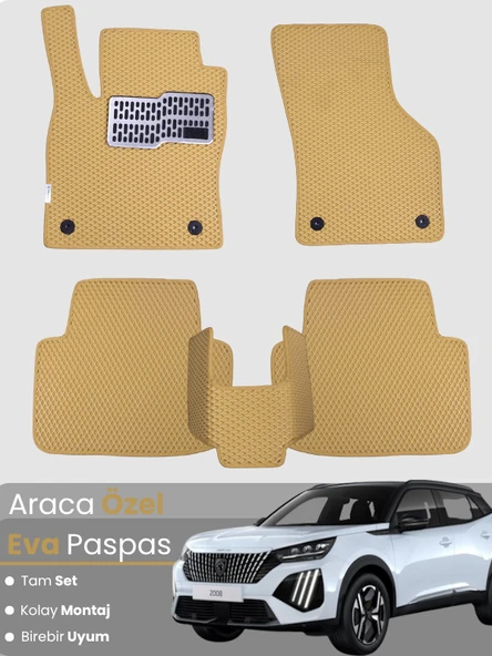 PEUGEOT 2008 (2020-2025) Uyumlu EVA Paspas Tam Set–Araca Özel,Oto Paspas,Kolay Montaj ürün görseli 1